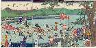 MFA-11.36872a明治０１・・国輝「東海道大井川行列之図」