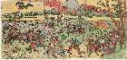 MFA-11.29296文政年間・・国貞〈1〉「源頼朝公富士之裾野牧狩之図」「三枚続」