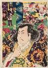 MFA-00.875嘉永０５・12・豊国〈3〉、国郷「江戸紫五十四帖　第廿八　野分」〈1〉嵐　雛助