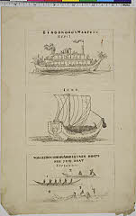 「GINGO KOGOS WAR JUNK」「JUNK」「SOUTHERN ABORIGINES BOATS,NOT YEZO BOAT」