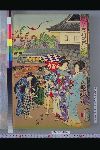 「江戸風俗十二ケ月の内」 「七月」「筋違見附八辻」