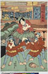 AkoRH-R0022-01・・国貞〈1〉「仮名手本忠臣蔵　三段目」