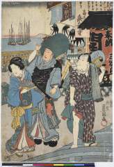 AkoRH-R0076-01弘化０４・・豊国〈3〉「東都高輪泉岳寺開帳群集之図」 才兵衛〈12〉市村　羽左衛門、本蔵〈5〉沢村　宗十郎、戸無瀬〈4〉尾上　梅幸