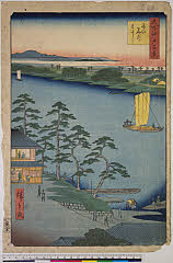 BAMPFA-1919.0111安政04・02・広重〈1〉「名所江戸百景」「にい宿のわたし」 