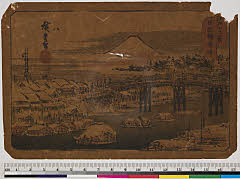 BAMPFA-1919.1129天保初期・広重〈1〉「江戸十二景」「日本橋雪晴」