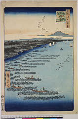 BAMPFA-1919.0114安政04・02・広重〈1〉「名所江戸百景」「南品川　鮫洲海岸」