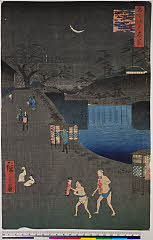 BAMPFA-1919.0118安政04・11・広重〈1〉「名所江戸百景」「虎の門外　あふひ坂」