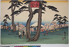 BAMPFA-1919.0133天保末期・広重〈1〉「東都名所」「あすかやま花盛」