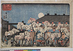 BAMPFA-1919.0134天保末期・広重〈1〉「東都名所」「新吉原仲の町夜ざくら」
