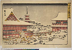 BAMPFA-1919.0135b天保・・広重〈1〉「東都名所」「浅草金竜山年ノ市」