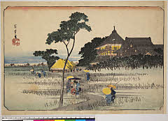 BAMPFA-1919.0165天保期・・広重〈1〉（「東都名所」）（「五百羅漢さゞゐ堂」）