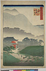 BAMPFA-1919.0221安政０６・11・広重〈2〉「諸国名所百景」「加州　金沢　大乗寺」