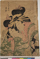 BAMPFA-1919.0265文化中期・・歌麿〈1〉「若紫全盛競」「大文字屋内　吉野」