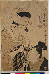 BAMPFA-1919.0269・歌麿〈1〉「当世風俗八景」「勤の関娼」