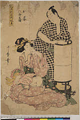 BAMPFA-1919.0303文化期・歌麿〈1〉「比翼紋道行仕立」「お妻」「八郎兵衛」