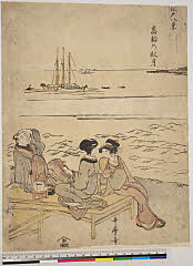BAMPFA-1919.0325寛政後期・歌麿〈1〉「江戸八景」「高輪の秋月」