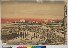 BAMPFA-1919.0529・北寿「東都浮絵日本橋之図」