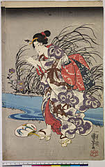 BAMPFA-1919.0533a天保１４・・国芳（「四季遊観」）（「納涼のほたる」）