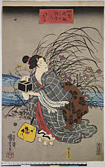 BAMPFA-1919.0533b天保１４・・国芳「四季遊観」「納涼のほたる」