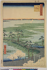BAMPFA-1919.0099安政03・04・広重〈1〉「名所江戸百景」「砂むら　元八まん」