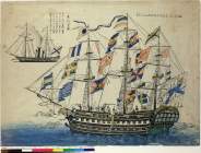 BM-1951_0714_0021・・－「Holland ??? ship」; 阿蘭陀船図「異国江里数」
