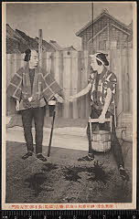 kgtPH20-027A大正07・1918歌舞伎座「神明恵和合取組」長五郎〈15〉市村　羽左衛門、梅吉〈5〉中村　福助［成駒屋］