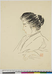 T.ASAHI-24900510-01・梶田半古女肖像