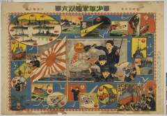 tkjSG287大正０６・1月1日案:有本芳水、画:川端龍子少年軍艦双六