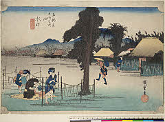 ROM-916.09.0931天保０３・・広重〈1〉「東海道五拾三次之内」「水口」「名物干瓢」