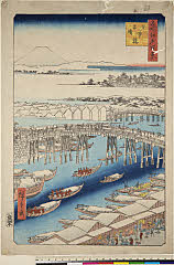 ROM-916.09.0081安政03・05・広重〈1〉「名所江戸百景」「日本橋　雪晴」