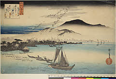 ROM-926.18.0998天保後期・・広重〈1〉「近江八景之内」「堅田落雁」