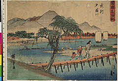 ROM-926.18.0885天保中期・・広重〈1〉「諸国名所記」「武州　多満川」