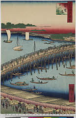 ROM-973x57.0018.060安政03・08・広重〈1〉「名所江戸百景」「両国橋　大川ばた」
