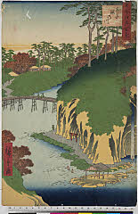 ROM-973x57.0018.079安政04・04・広重〈1〉「名所江戸百景」「王子　滝の川」