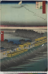 ROM-973x57.0018.091安政04・04・広重〈1〉「名所江戸百景」「よし原　日本堤」