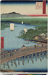 ROM-973x57.0018.094安政03・02・広重〈1〉「名所江戸百景」「千住の大はし」