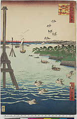 ROM-973x57.0018.098安政03・02・広重〈1〉「名所江戸百景」「芝うらの風景」