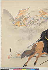 ROM-2004.34.3明治２７・11・月耕（「鳳凰城ニ将士奮闘之図」）
