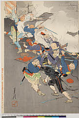 ROM-2007.39.3明治２８・月耕（「我軍大挙シテ台南府ヲ囲ム　劉永福之根拠ヲ陥ル」）