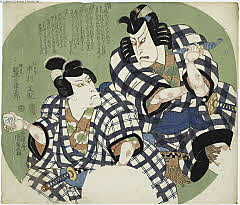 tsmUP40-003天保０３・05・国貞〈1〉「松王丸　中村芝翫」「梅王丸　坂東三津五郎」松王丸〈2〉中村　芝翫、梅王丸〈4〉坂東　三津五郎