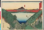 arcUP2566安政・・貞信〈1〉「都名所之内」「比叡山山上より湖水を望」「三上山」