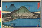 arcUP2573安政・・貞信〈1〉「都名所之内」「広沢池秋の月」「遍照寺山」「いけ浦」「愛宕山」