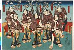 arcUP2843嘉永０３・03・豊国〈3〉「土子泥之助」「井筒女之助」「品川狼之助」「葛の恨之助」「黒塚無理之助」「山中鹿之助」「尤道理之助」「三十八」土子泥之助〈4〉大谷　友右衛門、井筒女之助〈12〉市村　羽左衛門、品川狼之助〈4〉坂東　三津五郎、葛の恨之助〈3〉嵐　吉三郎、黒塚無理之助〈3〉関　三十郎、山中鹿之助〈1〉中村　芝雀、尤道理之助〈5〉沢村　長十郎