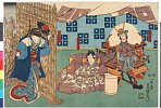 arcUP2866嘉永０４・03・豊国〈3〉「北条時政」「佐々木盛綱」「かゞり火」北条時政〈5〉市川　海老蔵、佐々木盛綱〈5〉沢村　長十郎、かがり火〈4〉尾上　梅幸
