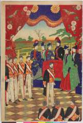 arcUP3719明治２２・・周延（「帝国万歳　憲法発布略図」）