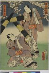 arcUP4258安政０４・11・豊国〈3〉（「五人若手大入ノ仕組」）「安ノ平兵衛」「雁文七」安ノ平兵衛 〈5〉坂東　彦三郎、雁文七 〈2〉沢村　訥升 
