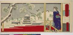 arcUP8024明治・貞信〈2〉「西京名所之内」「東山温泉積雪景」