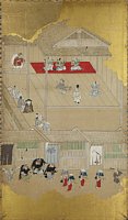 arcFS00-0001B-006・江戸初期芸能図屏風（左隻）