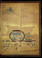 arcFS00-0005-01・東山名所図屏風相模掾操芝居図屏風