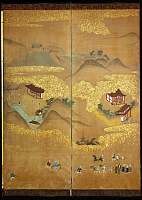 arcFS00-0005-02・東山名所図屏風相模掾操芝居図屏風